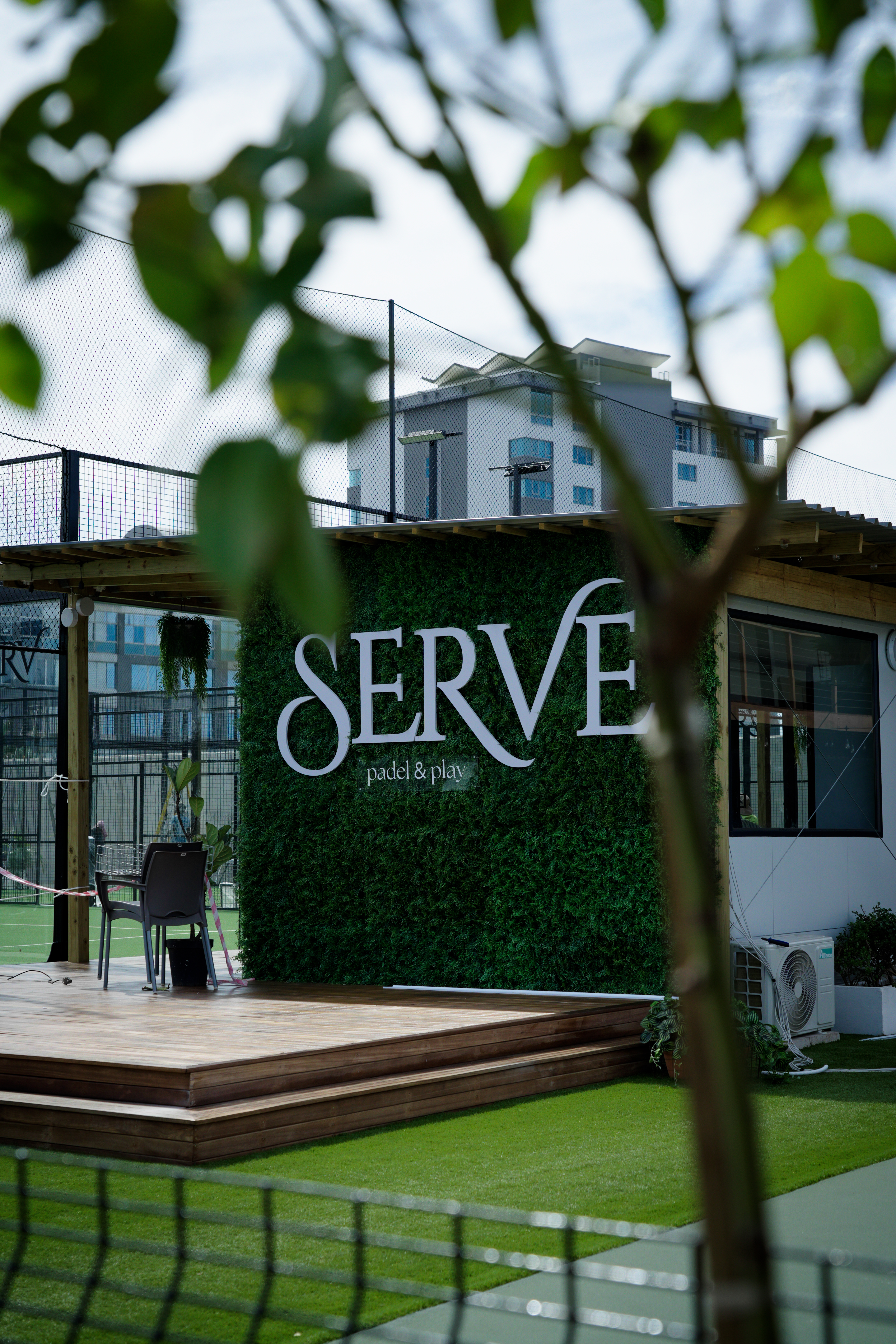Wood-fired pizza oven and kitchen at SERVE